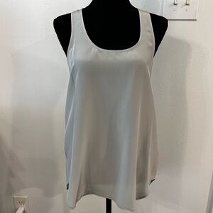 Acrobat Grey Silk Racerback Tank Top‎ Size S